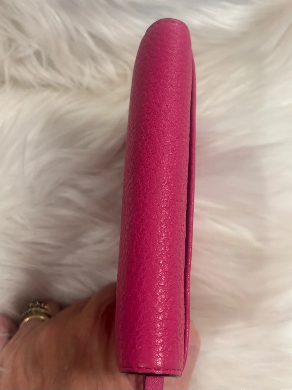 Kate Spade New York Magenta Leather Trifold Wallet
